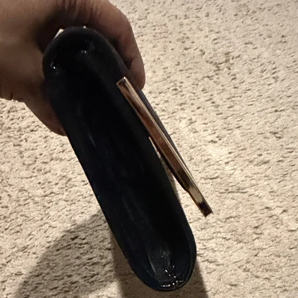 Aldo Black Clutch with Gold Trim - Picture 2 of 6